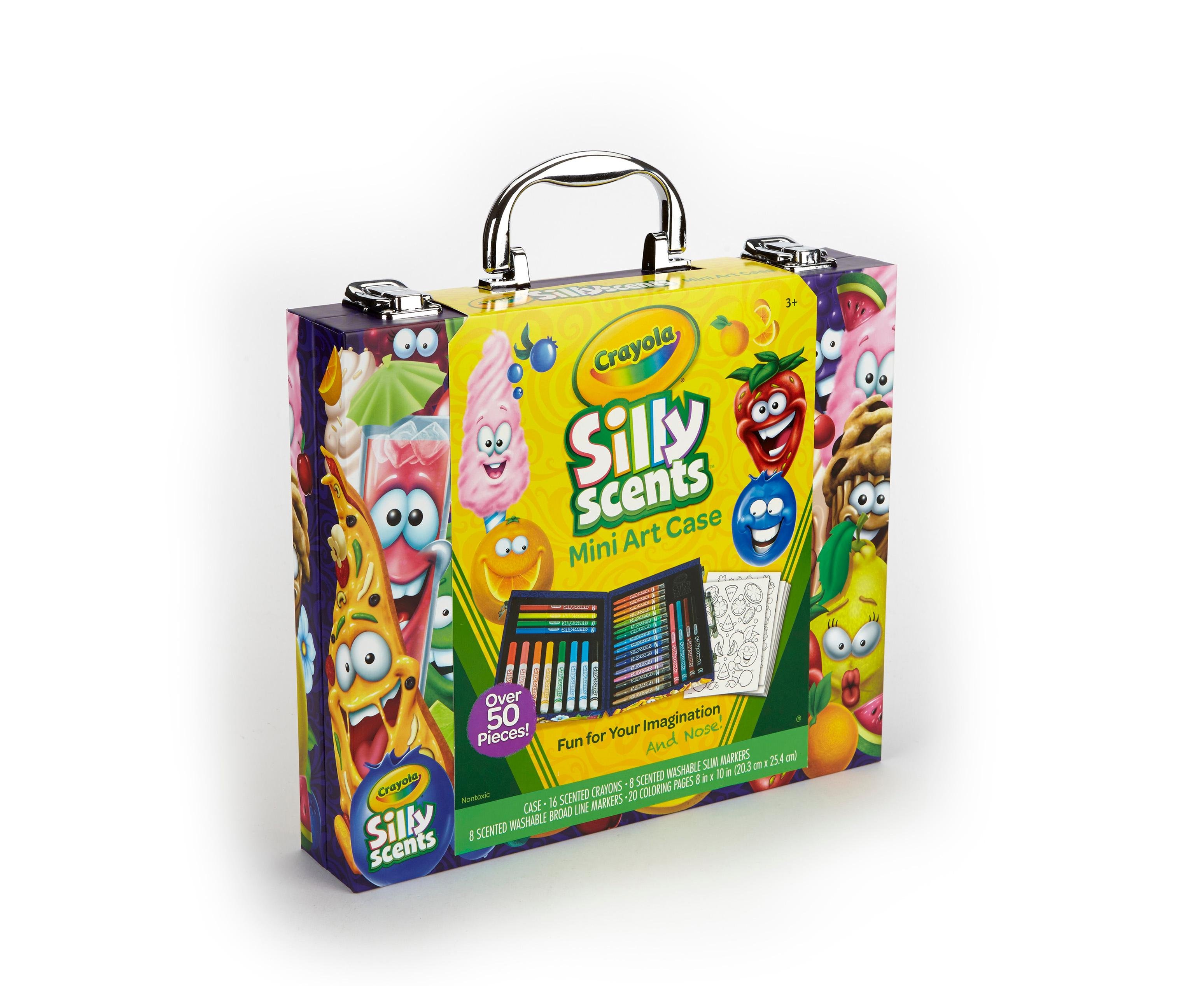 Crayola Silly Scents Mini Art Case, Over 50 Pieces 3+