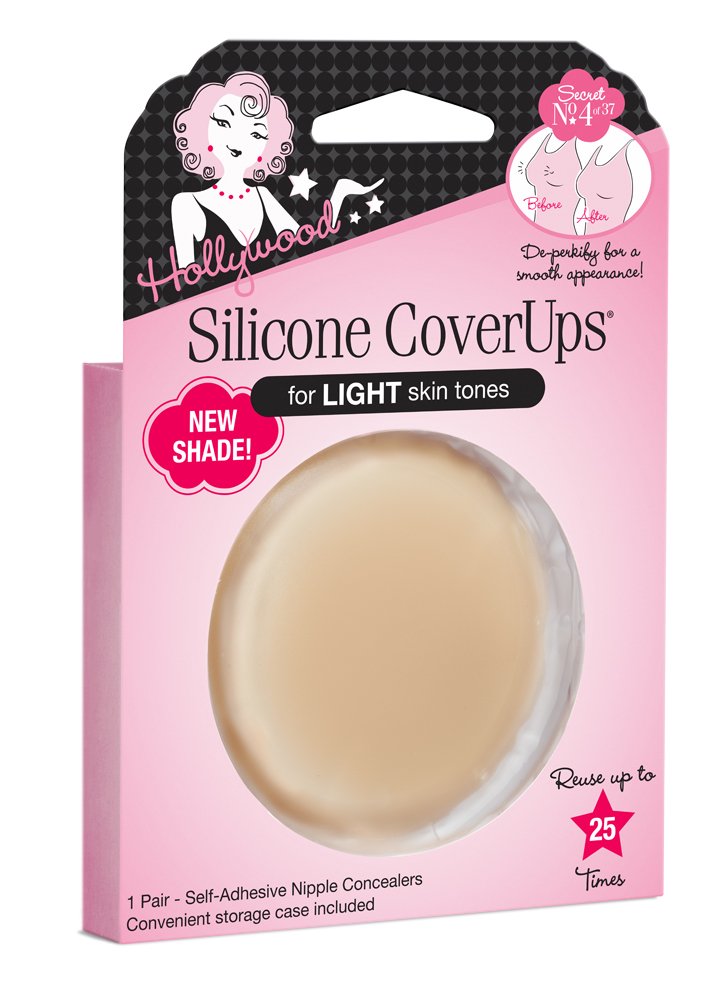 Hollywood Fashion Secrets Silicone Nipple Coverups Light Shade 1 pair