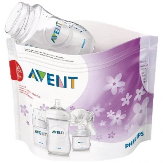 أكياس التعقيم بالبخار في الميكروويف من Philips Avent (عبوة من 5 أكياس) أكياس التعقيم بالبخار في الميكروويف من Philips Avent (عبوة من 5 أكياس)