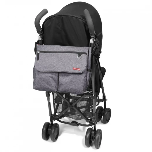 Skip Hop Dash Messenger Diaper Bag, Heather Grey - سكيب هوب - Image 3