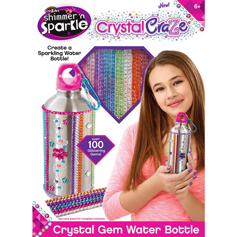 Cra-Z-Art Shimmer & Sparkle Crystal Craze Water Bottle - كري-زي-آرت