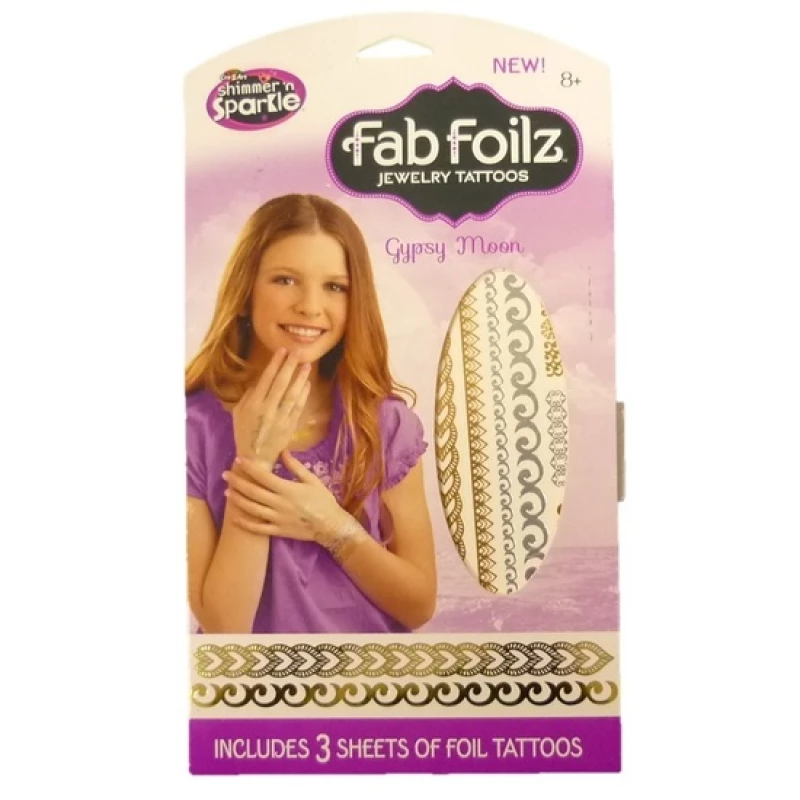 CRA-Z-ART SHIMMER N SPARKLE FAB FOILZ JEWELRY TATTOOS - كري-زي-آرت