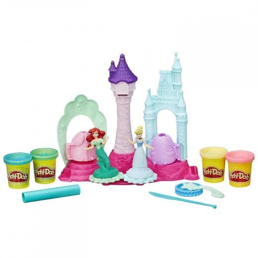 Play Doh Disney Princess Royal Palace Playset with Cinderella and Ariel - بلاي دوه - Image 4