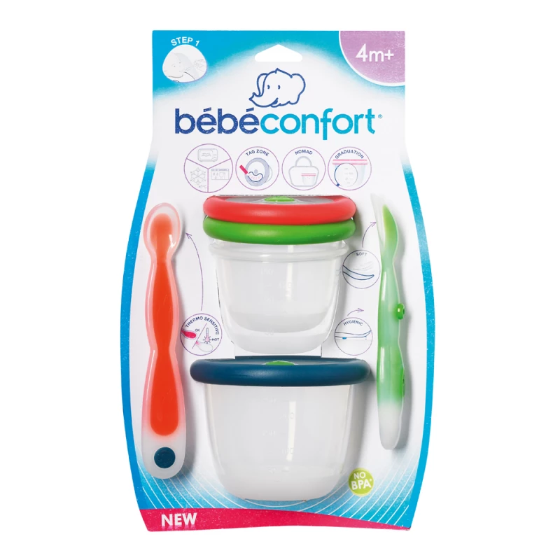 Bébé Confort Set Cups And Spoons Step One - بيبي كونفورت