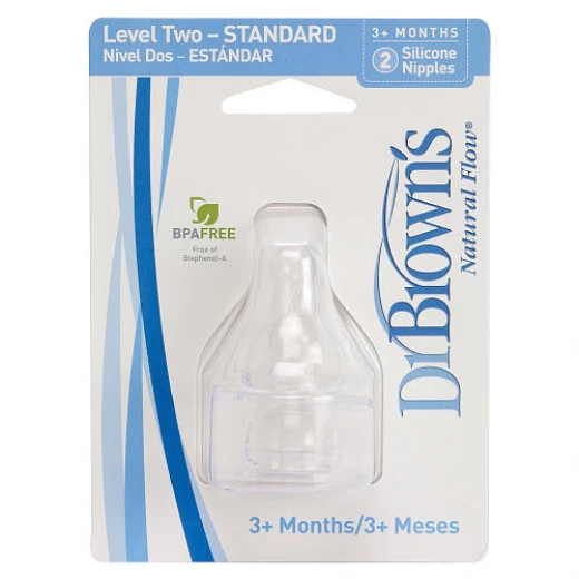 Dr. Brown's Natural Flow Level 2 Standard Nipple Dr. Brown's Natural Flow Level 2 Standard Nipple