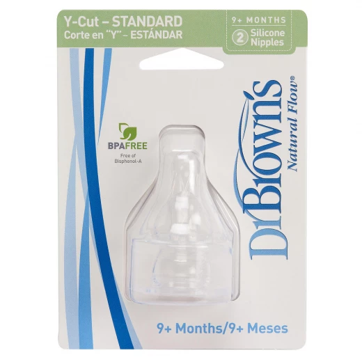Dr. Brown's 2 Pack Natural Flow Y-Cut Standard Nipple Dr. Brown's 2 Pack Natural Flow Y-Cut Standard Nipple