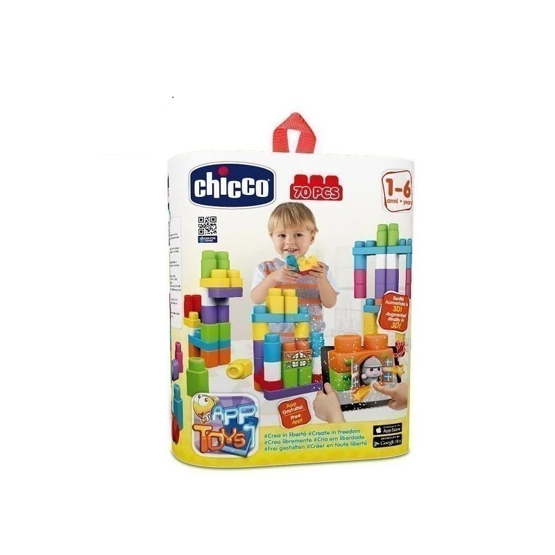 Chicco - Blocks Bag 70 Pieces - تشيكو