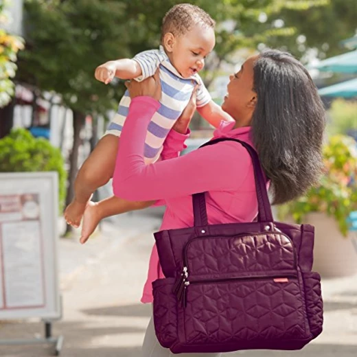 Skip Hop FORMA Pack & Go Diaper Tote, Berry - سكيب هوب - Image 2