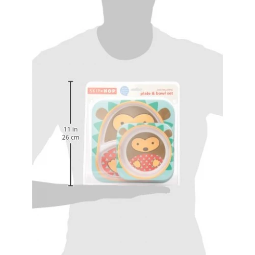 Skip Hop Zoo Melamine Plate and Bowl Set - Hedgehog - سكيب هوب - Image 2