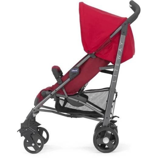 Chicco New Liteway Top Stroller With Bumper Bar - Red - تشيكو - Image 2