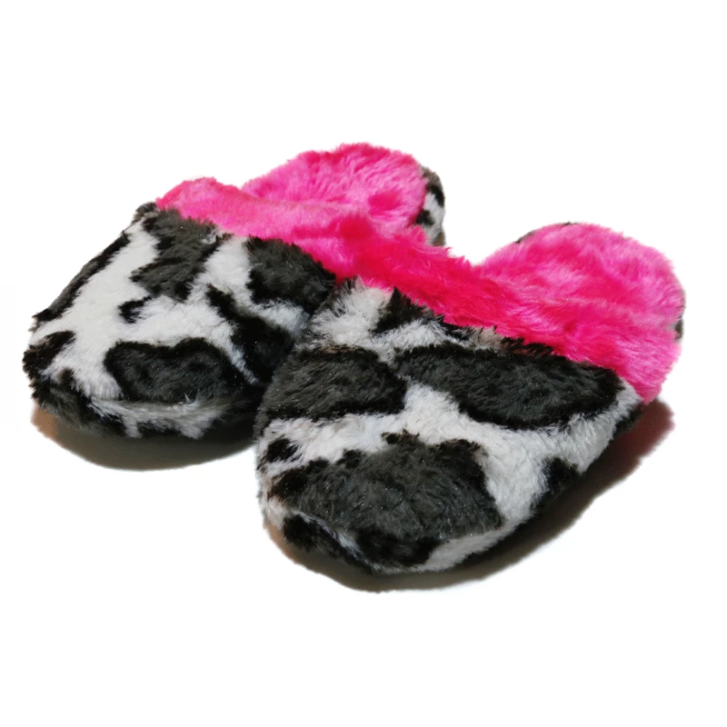 Winter Slippers - Pink & Black - Small Size - سليبرز