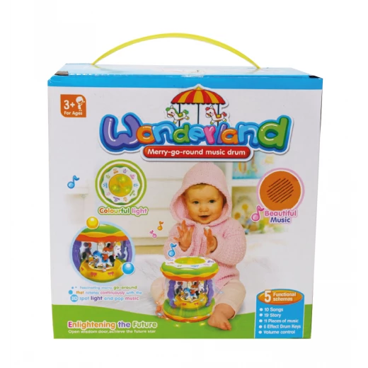 Wonderland Marry Go Round Music Drum with 3D Lights Wonderland Marry Go Round Music Drum with 3D Lights