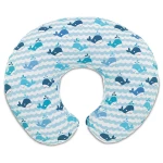Chicco Boppy Pillow Cotton Slipcover - Blue Whale - تشيكو
