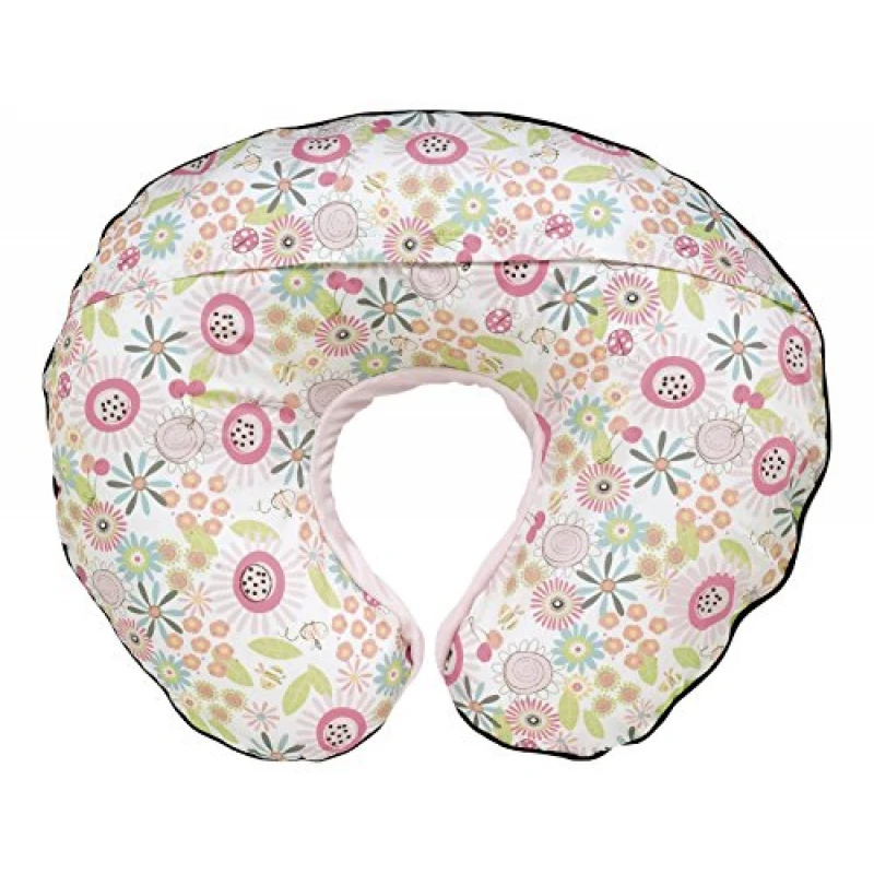 Chicco Boppy Pillow Cotton Slipcover - Pink Flowers - تشيكو