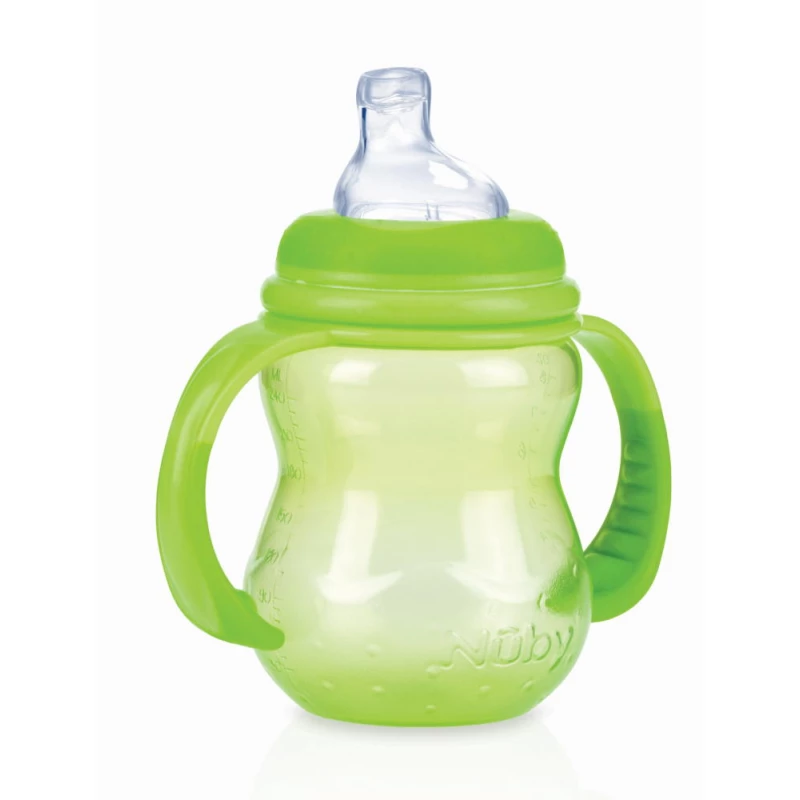 Nuby Training Bottles - 240ml (Green) - نوبي