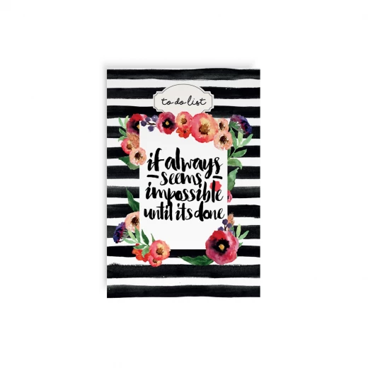 Mofakera - Modern Black - To Do List Operations - 100 Pages - 20x13.5cm