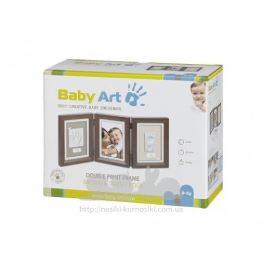 My Baby Art Double Print Frame - Brown And Beige - بيبي آرت - Image 3
