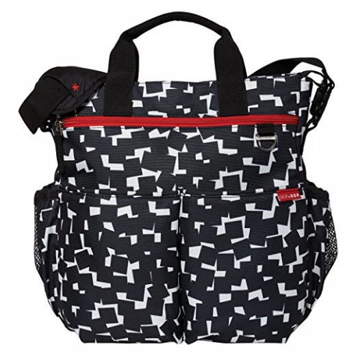 Skip Hop Duo Signature Diaper Bag, Cubes, Black/White Skip Hop Duo Signature Diaper Bag, Cubes, Black/White