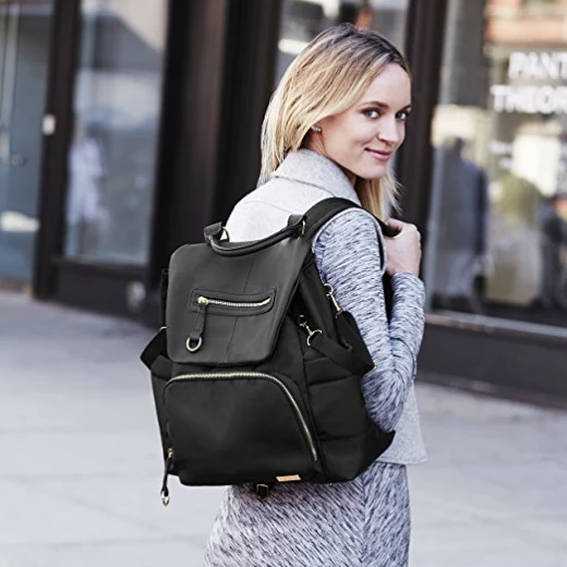 Skip Hop Chelsea Downtown Chic Diaper Backpack, Black - سكيب هوب - Image 4