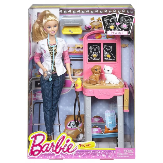 Barbie Careers Pet Vet Doll and Playset, blonde - باربي - Image 4