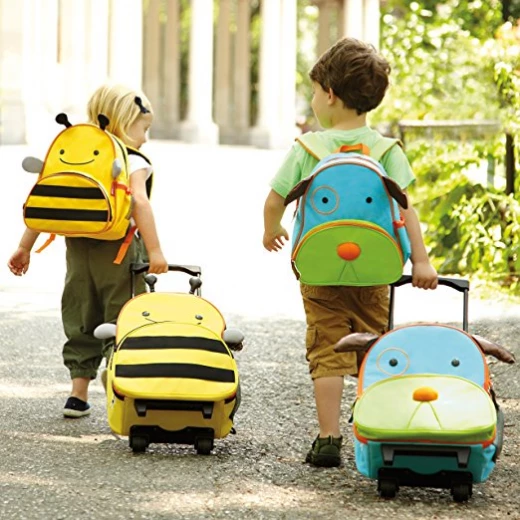 Skip Hop Zoo Little Kid Travel Rolling Luggage Backpack - Bee - سكيب هوب - Image 3