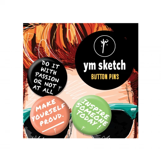 3 دبابيس أزرار Ymsketch - 3 3 دبابيس أزرار Ymsketch - 3