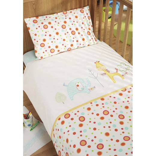 Lollipop Lane Tiddly Wink Safari Duvet Cover and P/Case Set- 120x150cm / 40x60cm Lollipop Lane Tiddly Wink Safari Duvet Cover and P/Case Set- 120x150cm / 40x60cm