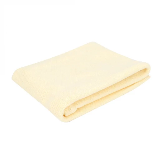 Lollipop Lane - Essential Knitted Blanket - 70x90cm - Yellow / White - أبيض Lollipop Lane - Essential Knitted Blanket - 70x90cm - Yellow / White - أبيض