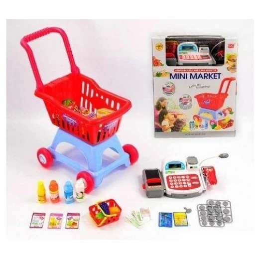Mini Market Shopping Cart & Cash Register - Image 2