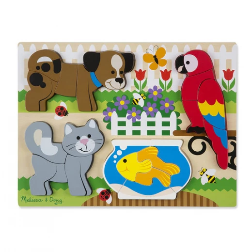 Melissa & Doug Chunky Jigsaw Puzzle - Pets - ميليسا اند دوج - Image 3
