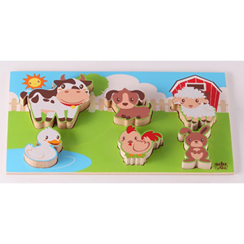 Edu Fun chunky puzzle farm animals - إديو فن