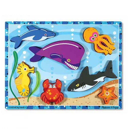 Melissa & Doug Sea Creatures Chunky Puzzle - 7 Pieces Melissa & Doug Sea Creatures Chunky Puzzle - 7 Pieces