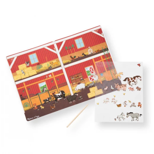 Melissa & Doug Transfer Sticker Scenes - Around the Farm - ميليسا اند دوج - Image 2