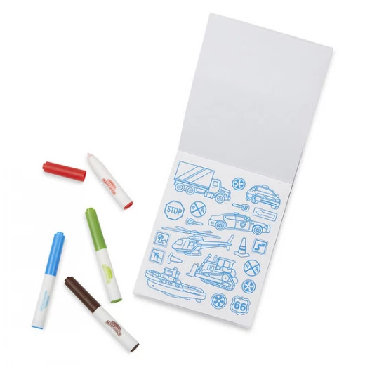 Melissa & Doug On the Go Magicolor Color-Your-Own Sticker Pad - Vehicles, Sports, and Dinosaurs - ميليسا اند دوج - Image 2