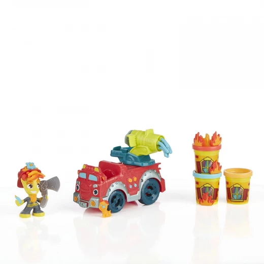 Play-Doh Town Fire Truck - بلاي دوه - Image 9