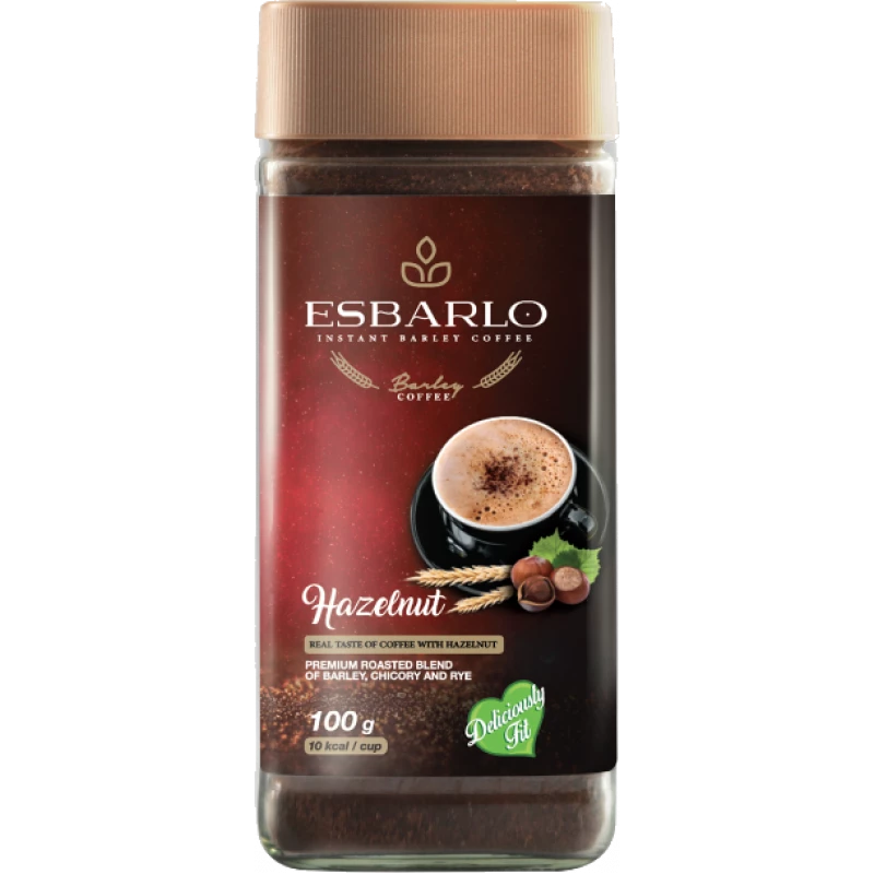 Esbarlo Instant Barley Coffee - Hazelnut (100gm) - إسبارلو