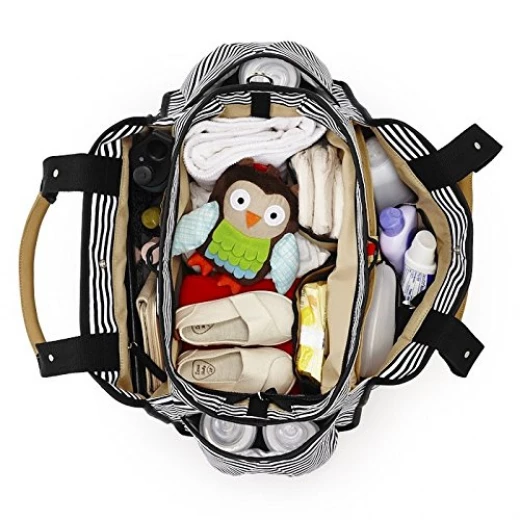 Skip Hop Baby Grand Central Take-it-All Diaper Bag, Black Stripe - سكيب هوب - Image 2