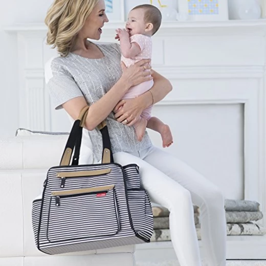 Skip Hop Baby Grand Central Take-it-All Diaper Bag, Black Stripe - سكيب هوب - Image 3