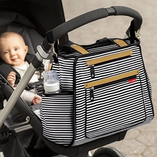 Skip Hop Baby Grand Central Take-it-All Diaper Bag, Black Stripe - سكيب هوب - Image 4