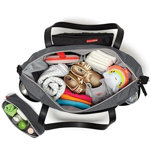 Skip Hop Nolita Neoprene Diaper Tote, Black/Grey - سكيب هوب - Image 2