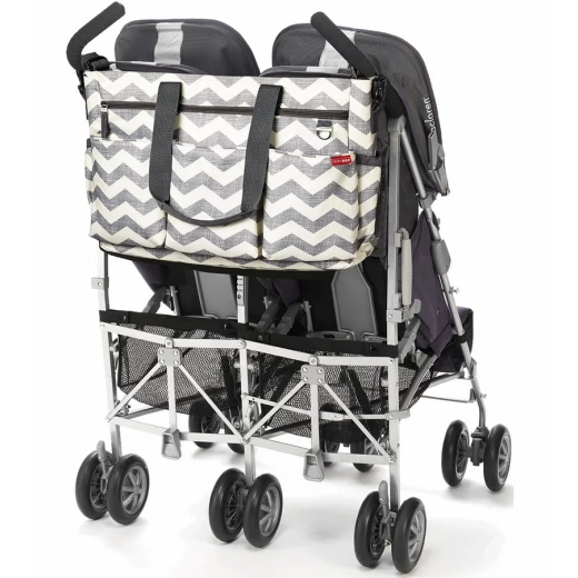 Skip Hop Twins Signature Baby Changing Nappy Bag - Double Duo Chevron - سكيب هوب - Image 3