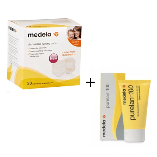 Medela Disposable Nursing Pads + Purelan 100 37g Offer Medela Disposable Nursing Pads + Purelan 100 37g Offer