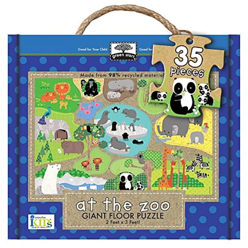 At the Zoo (Green Start Giant Floor Puzzles) - انوفاتيف كيدز جرين
