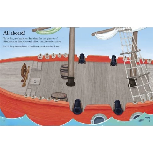 Pirate Playtime! A Ladybird Skullabones Island Sticker book - كتب ليدي بيرد - Image 2