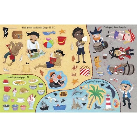 Pirate Playtime! A Ladybird Skullabones Island Sticker book - كتب ليدي بيرد - Image 3