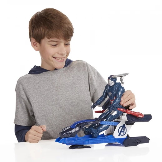 Marvel Avengers Titan Hero Series Iron Patriot Figure with Arc Thruster Jet Vehicle - هاسبرو - Image 3