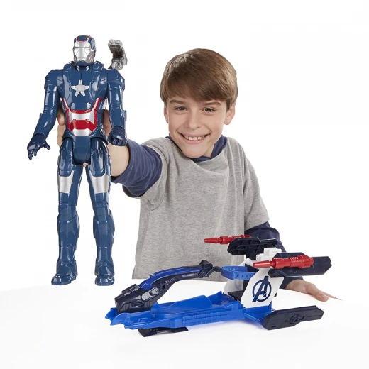 Marvel Avengers Titan Hero Series Iron Patriot Figure with Arc Thruster Jet Vehicle - هاسبرو - Image 4