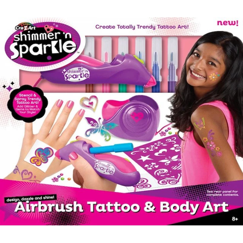 Cra Z Art Shimmer N' Sparkle Airbrush Tattoo & Body Art - هاسبرو