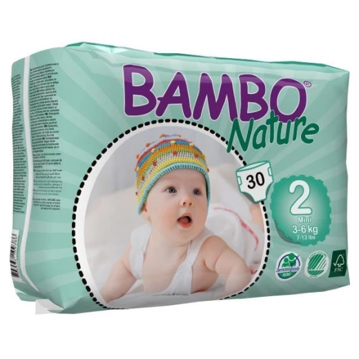 6x Bambo Nature Mini 2 (3-6 Kg) + 3x Bambo Nature Wet Wipes x80 - بامبو ناتشور - Image 2