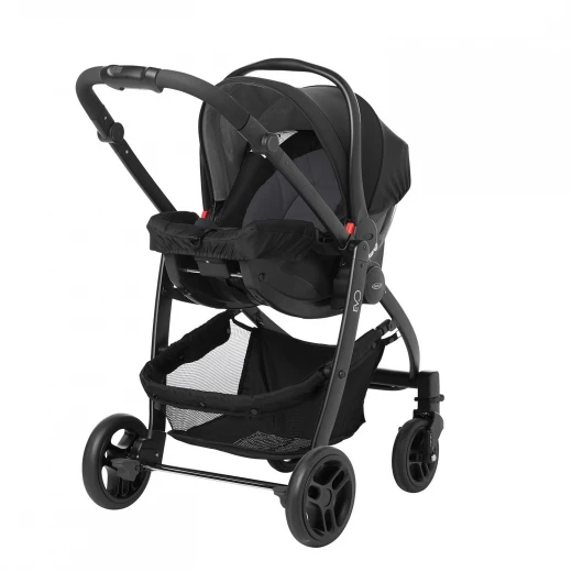 Graco Evo Avant Travel System With Car Seat, Black Grey Graco Evo Avant Travel System With Car Seat, Black Grey
